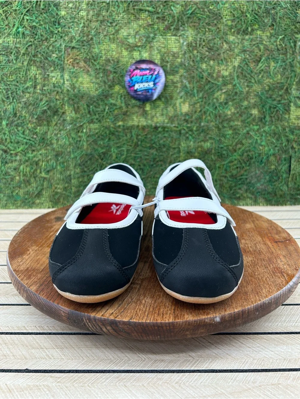 Reebok Black and white Mary Jane sneakers